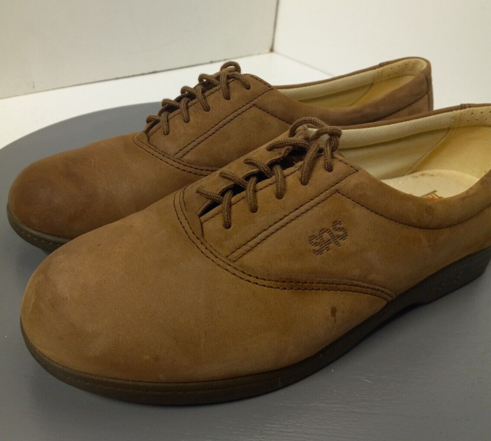 SAS Shoes Womens Sz 7 M Brown Oxford Leather Lace Tripad (small spot see pic)